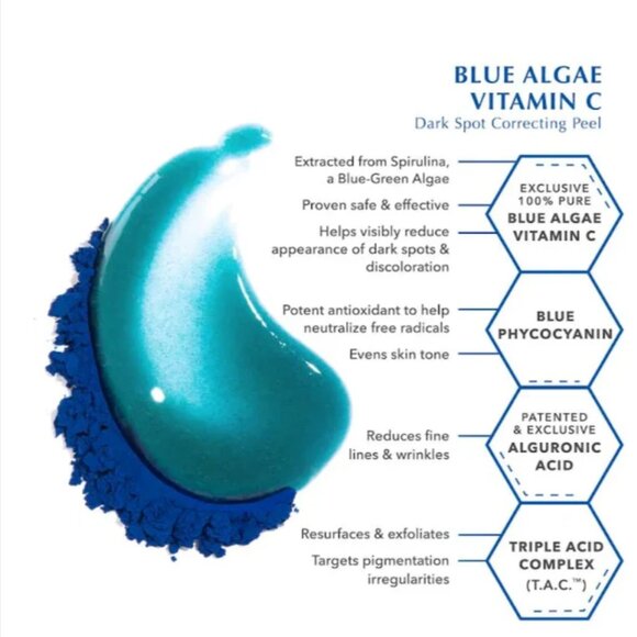 NEW Algenist Blue Algae Vitamin C Dark Spot Correcting Peel Travel, Lot of 4 - Picture 3 of 7